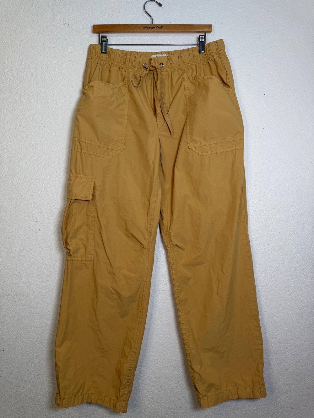 Happily Grey Women’s Drawstring Cargo Pants - Tan, Size L